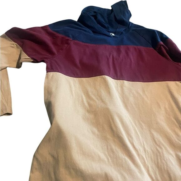Children’s Place Colorblock Hoodie - Navy, Burgundy, Beige like new size large - Picture 1 of 2